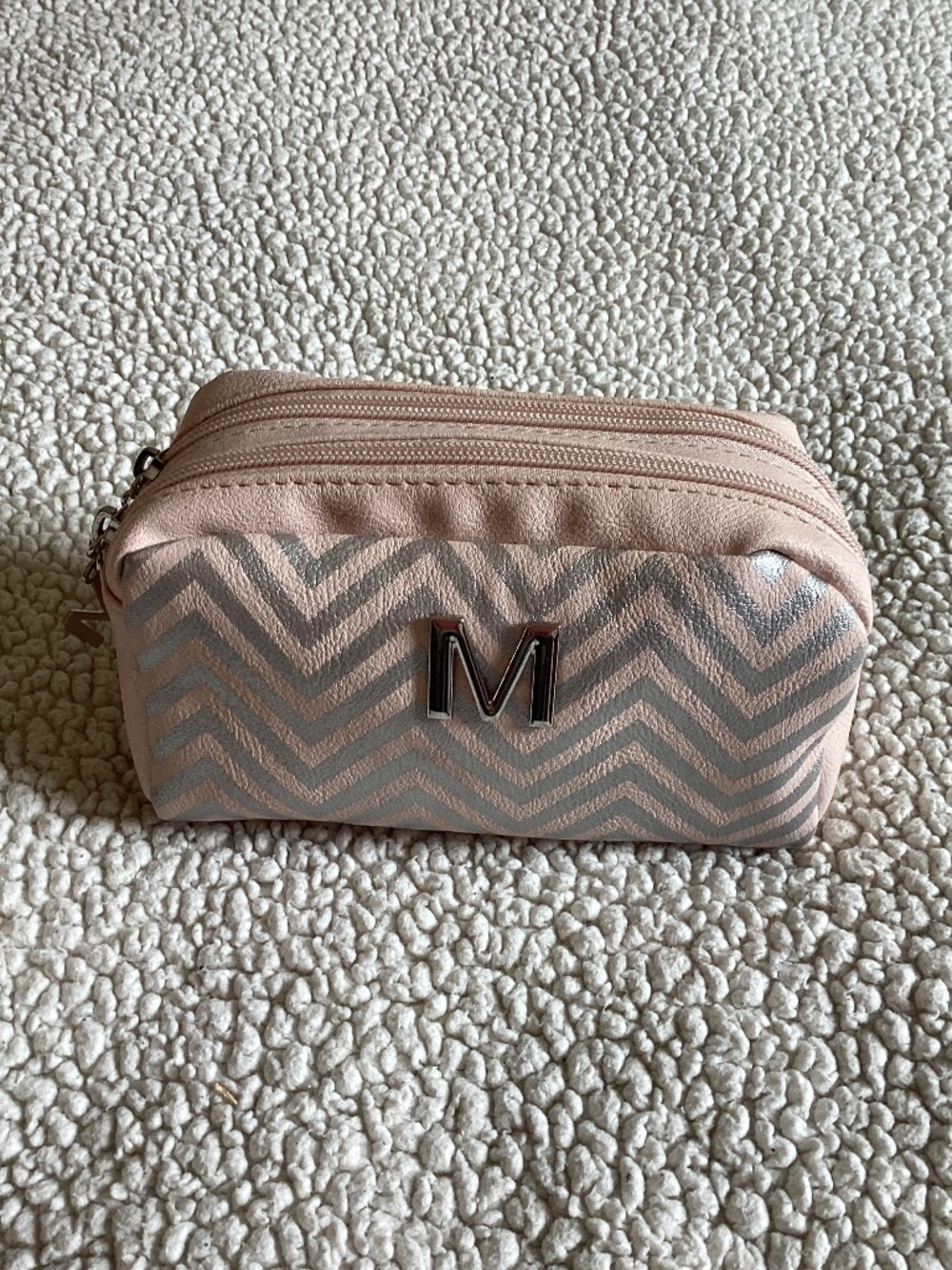 M initial makeup bag